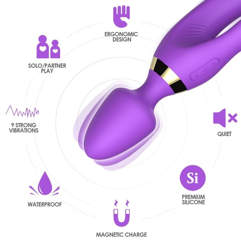 Vibromasseur Étanche En Silicone Rechargeable