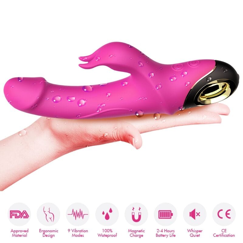 Vibromasseur Étanche Silicone Ergonomique Rechargeable