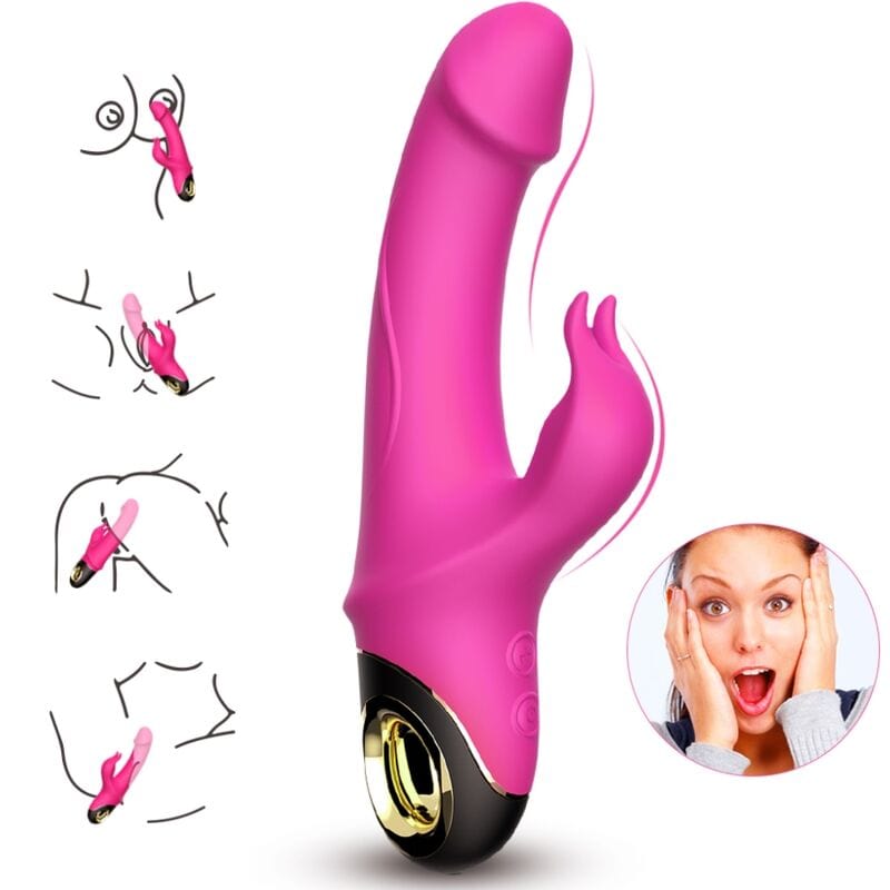 Vibromasseur Étanche Silicone Ergonomique Rechargeable