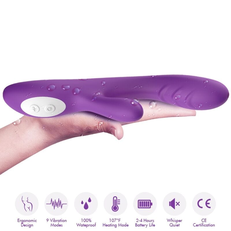 Vibromasseur Étanche Silicone Médical Chauffage Intelligent