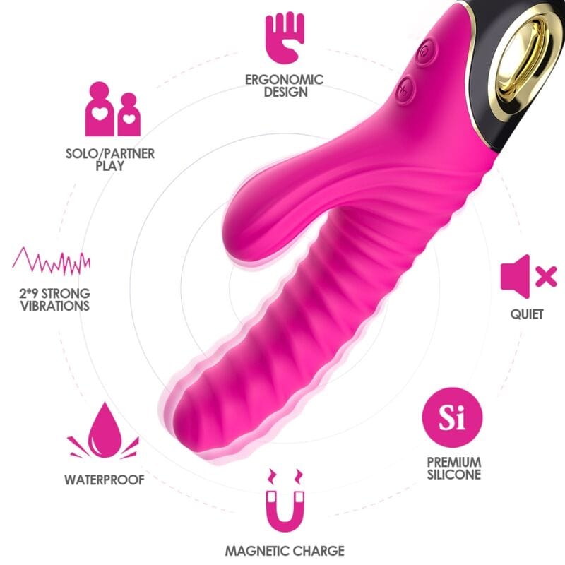 Vibromasseur Étanche Silicone Médical Rechargeable