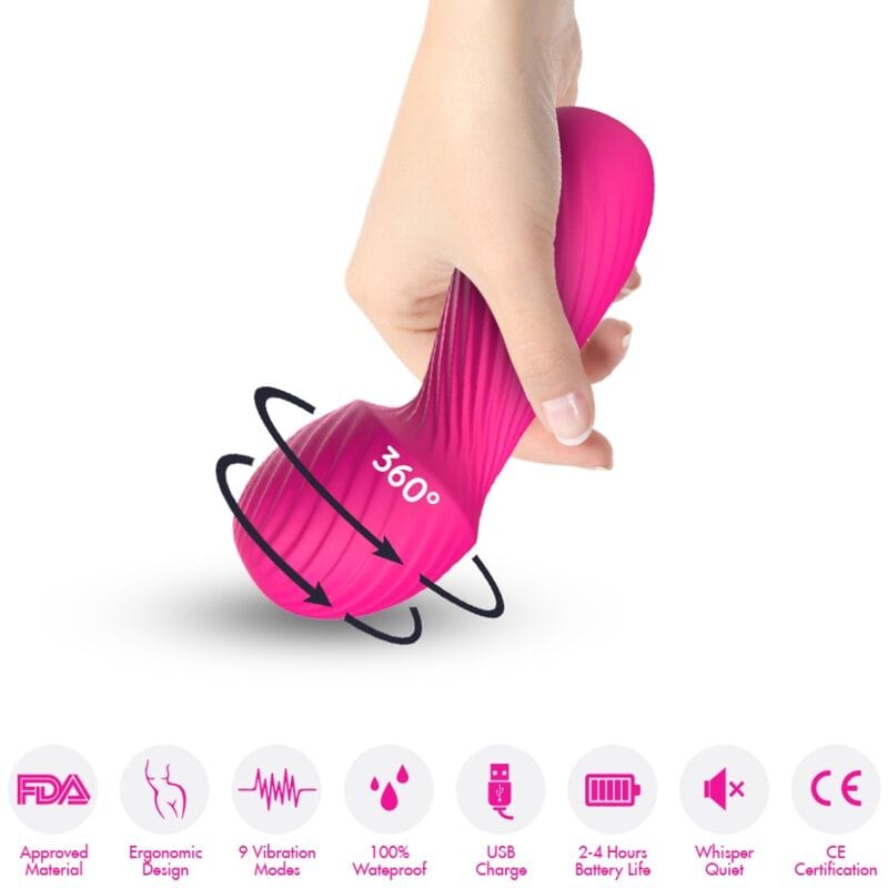 Vibromasseur Étanche Silicone Médical Rechargeable