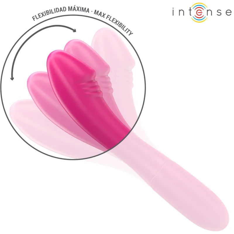 Vibromasseur Flexible Silicone Rose Étanche