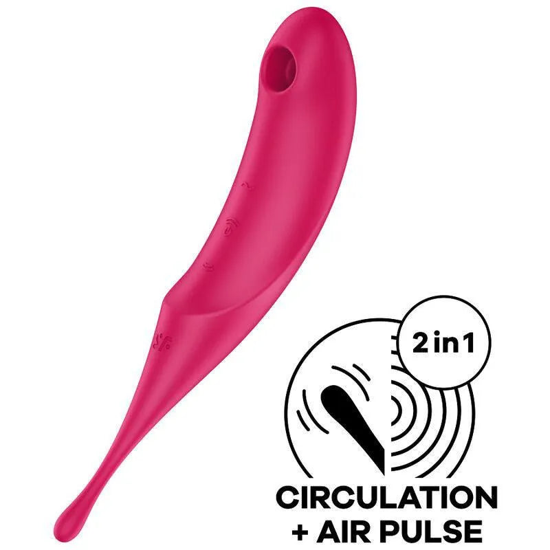 Vibromasseur Hybride Silicone Étanche Air-Pulse