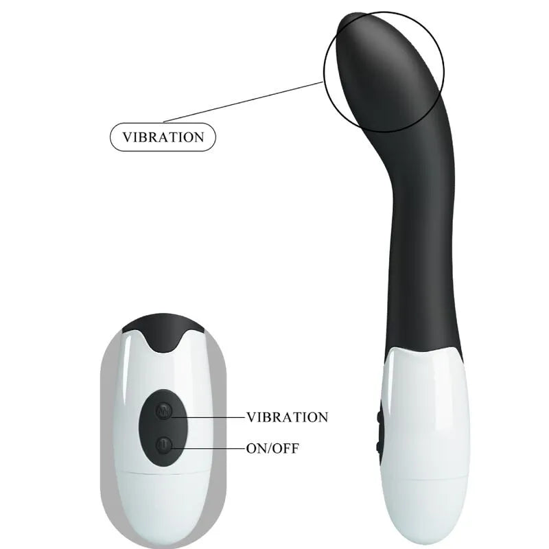 Vibromasseur Incurvé Point G Silicone Noir