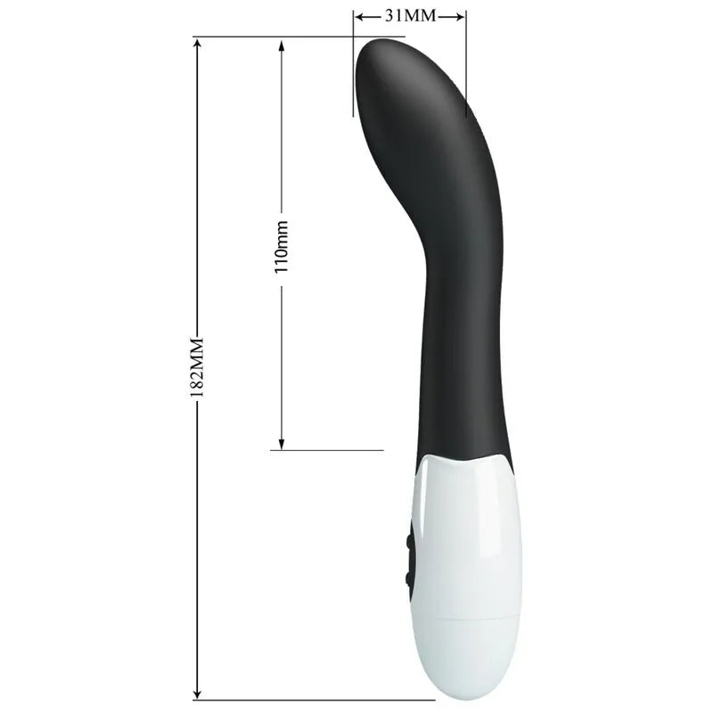 Vibromasseur Incurvé Point G Silicone Noir