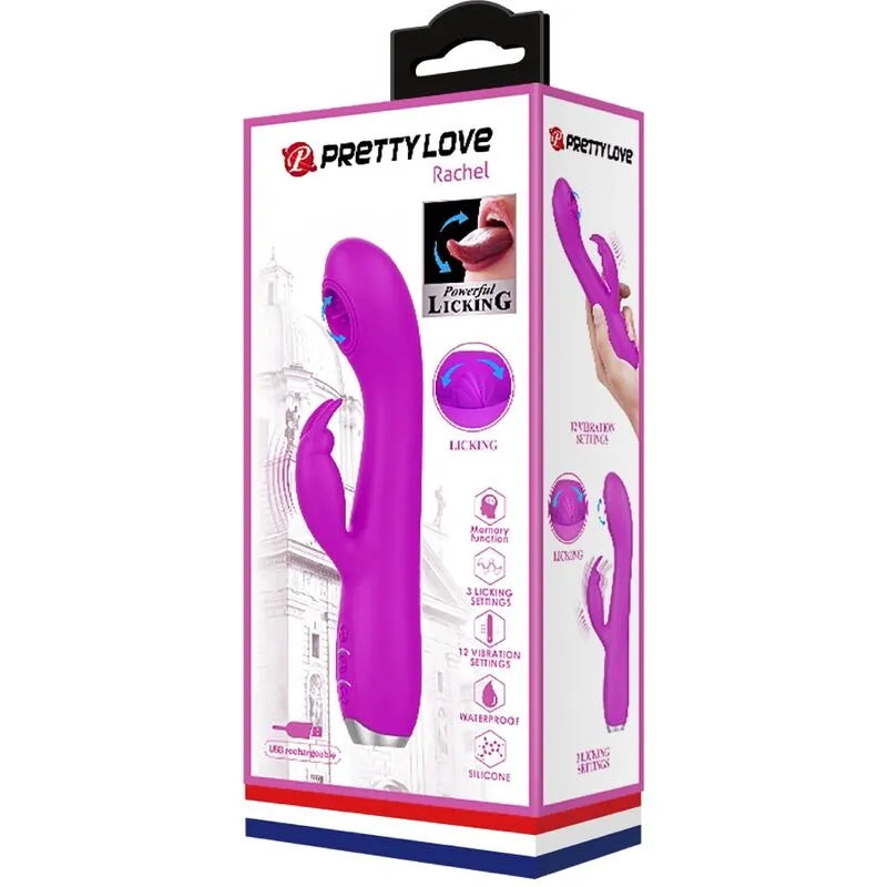 Vibromasseur Langue Silicone Violet Rechargeable