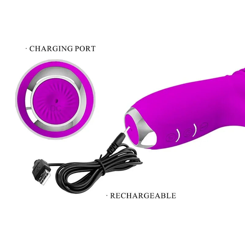 Vibromasseur Lapin Débutant Silicone Violet