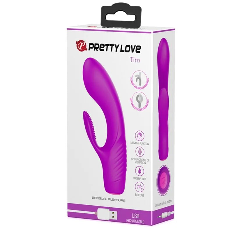 Vibromasseur Lapin Flexible Rechargeable Silicone Violet