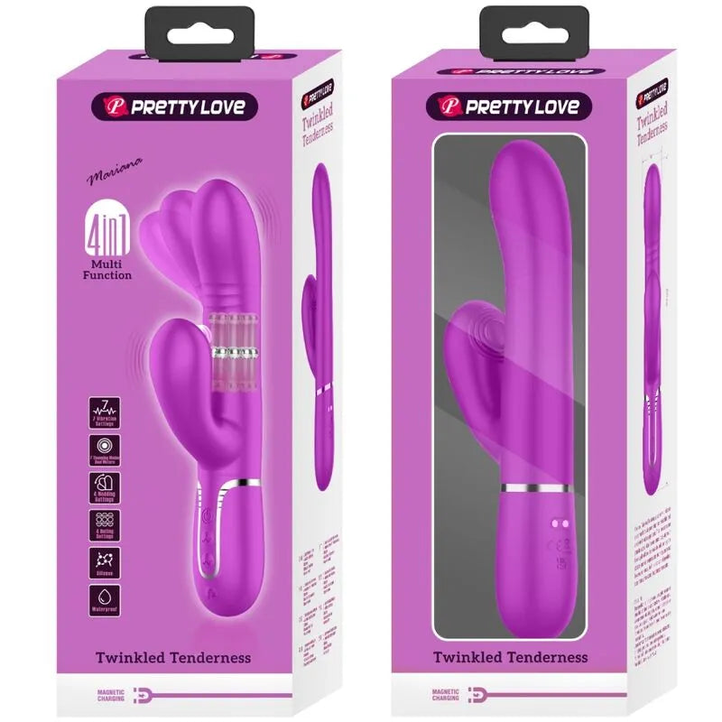 Vibromasseur Lapin Multifonction Fuchsia Silicone