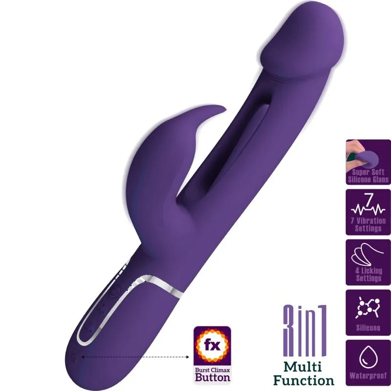 Vibromasseur Lapin Rechargeable Silicone Violet