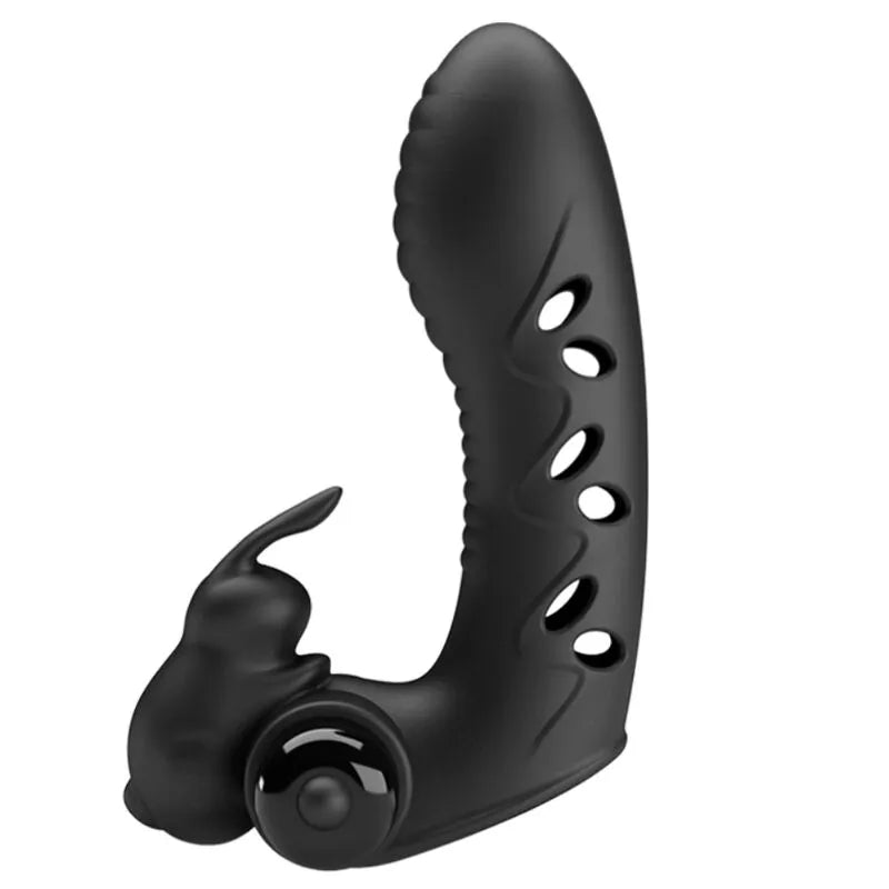 Vibromasseur Lapin Silicone Noir 10 Vibrations