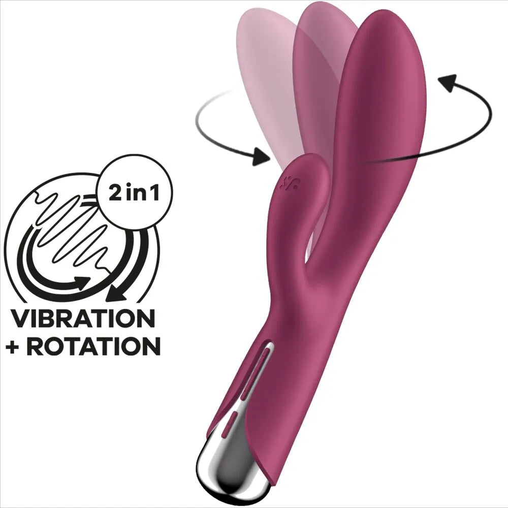 Vibromasseur Lapin Silicone Étanche Rotation Vibrations