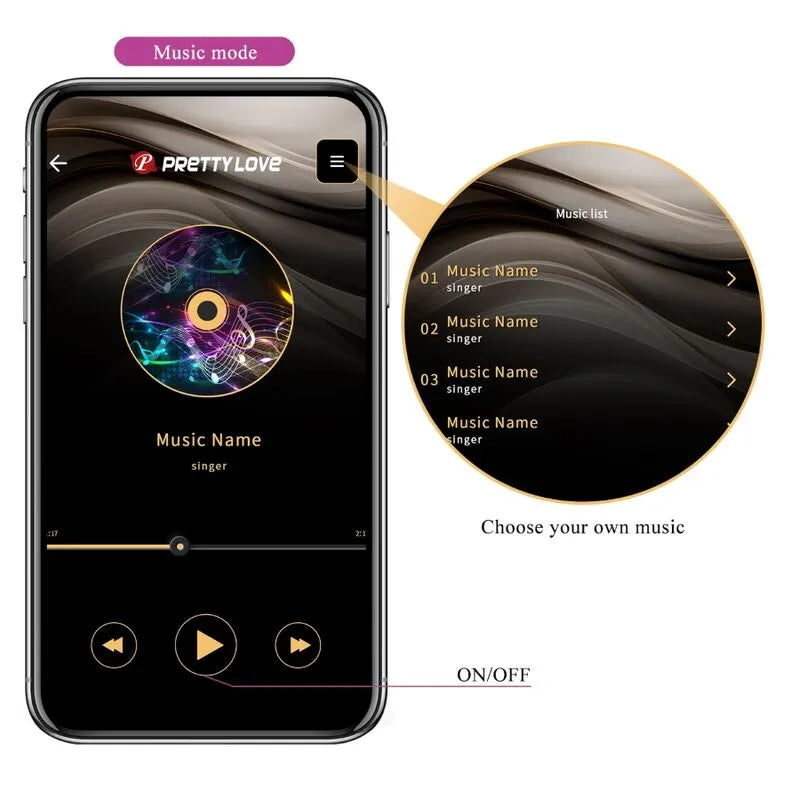 Vibromasseur Électrique Contrôlé Par Application