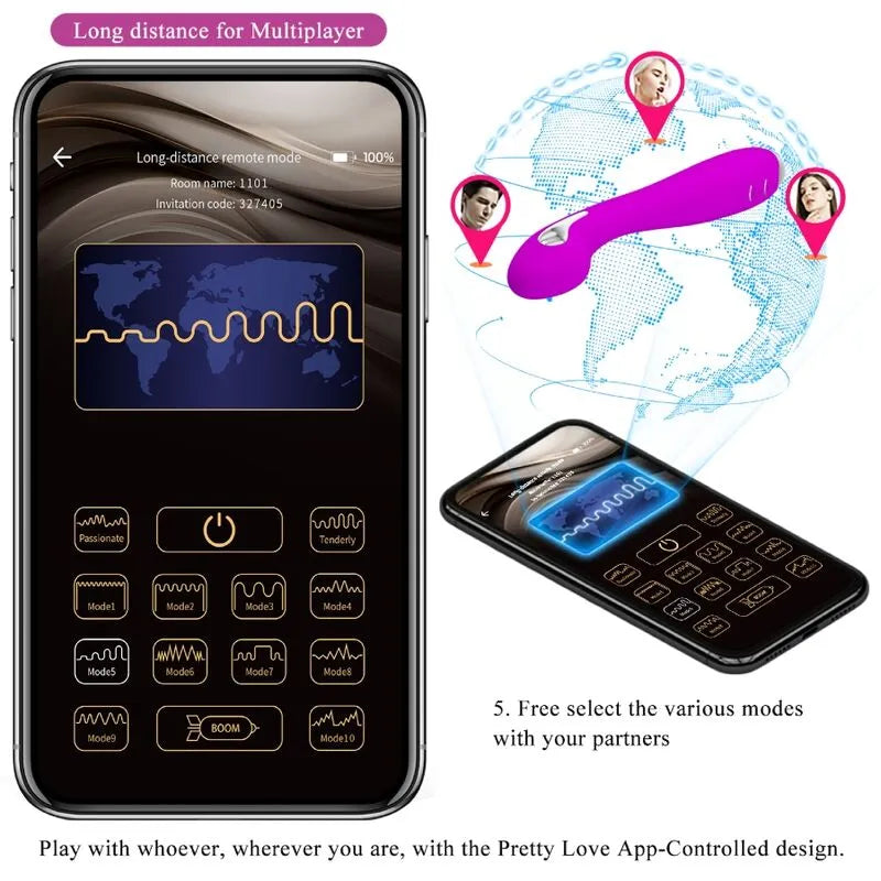 Vibromasseur Électrique Contrôlé Par Application