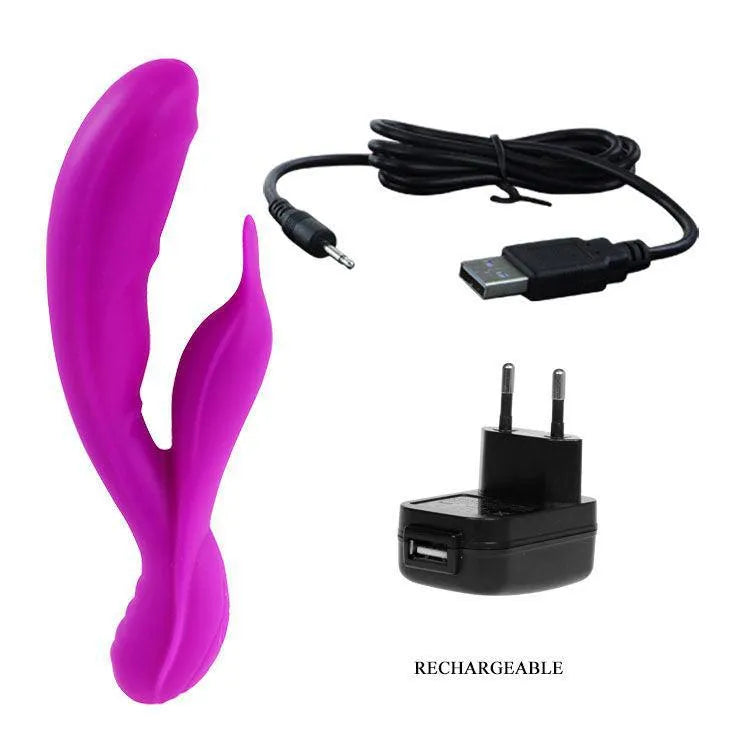 Vibromasseur Lilas Silicone Étanche Rechargeable