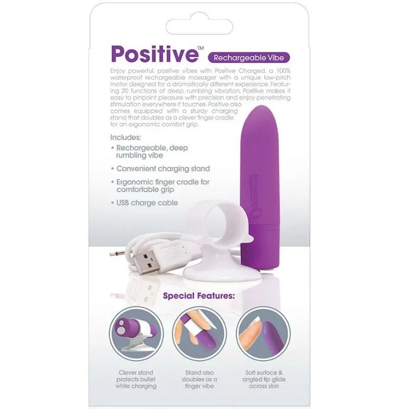 Vibromasseur Lilas Submersible Rechargeable 20 Vibrations