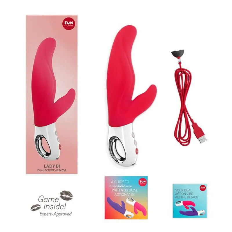 Vibromasseur Longue Taille Double Stimulation Silicone Imperméable