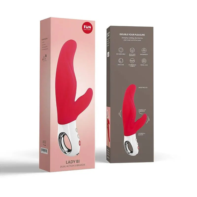 Vibromasseur Longue Taille Double Stimulation Silicone Imperméable