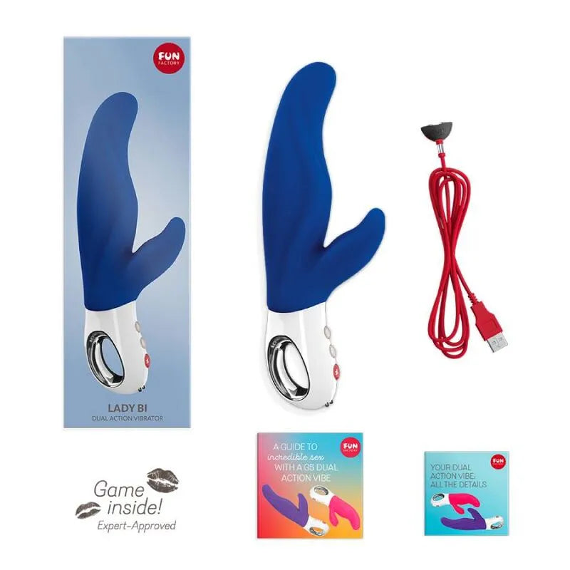 Vibromasseur Longue Taille Double Stimulation Silicone Waterproof