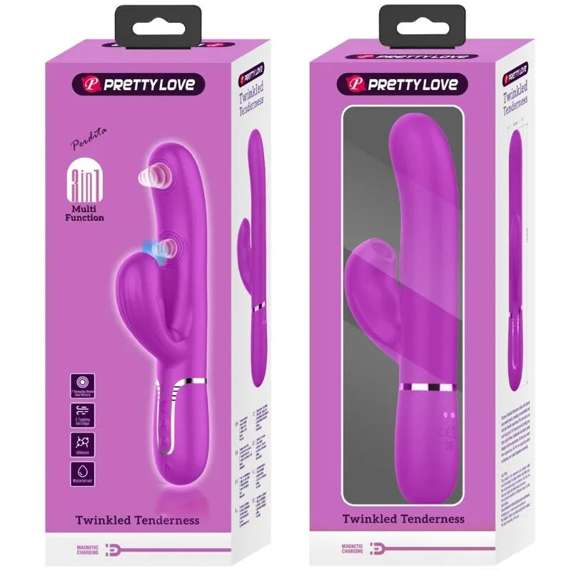 Vibromasseur Multifonction Étanche Silicone Violet