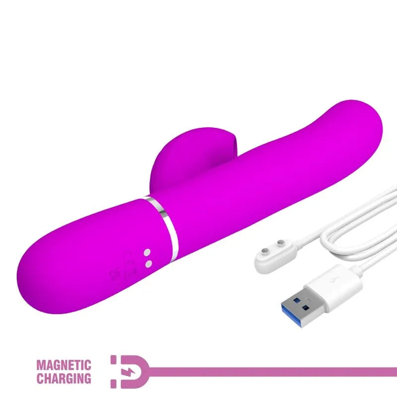 Vibromasseur Multifonction Étanche Silicone Violet