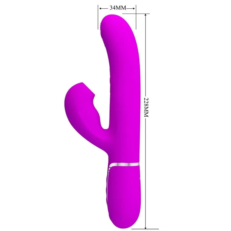 Vibromasseur Multifonction Étanche Silicone Violet