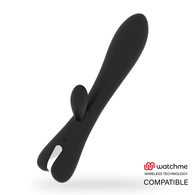 Vibromasseur Noir En Silicone Rechargeable Watchme