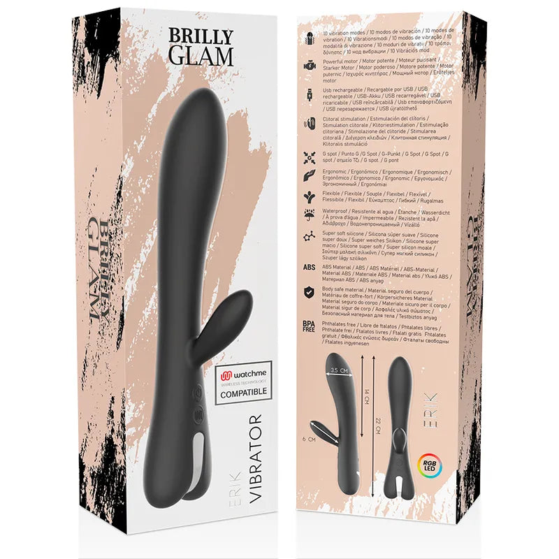 Vibromasseur Noir En Silicone Rechargeable Watchme