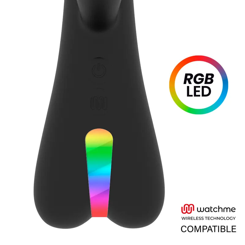 Vibromasseur Noir En Silicone Rechargeable Watchme