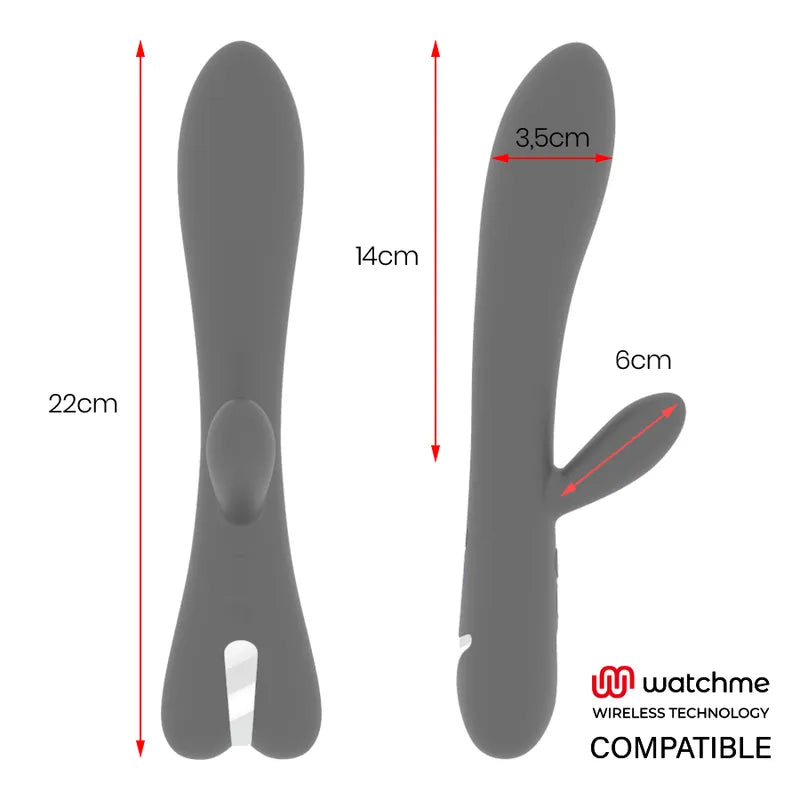 Vibromasseur Noir En Silicone Rechargeable Watchme