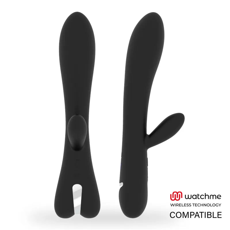 Vibromasseur Noir En Silicone Rechargeable Watchme