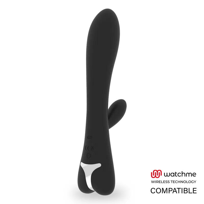Vibromasseur Noir En Silicone Rechargeable Watchme