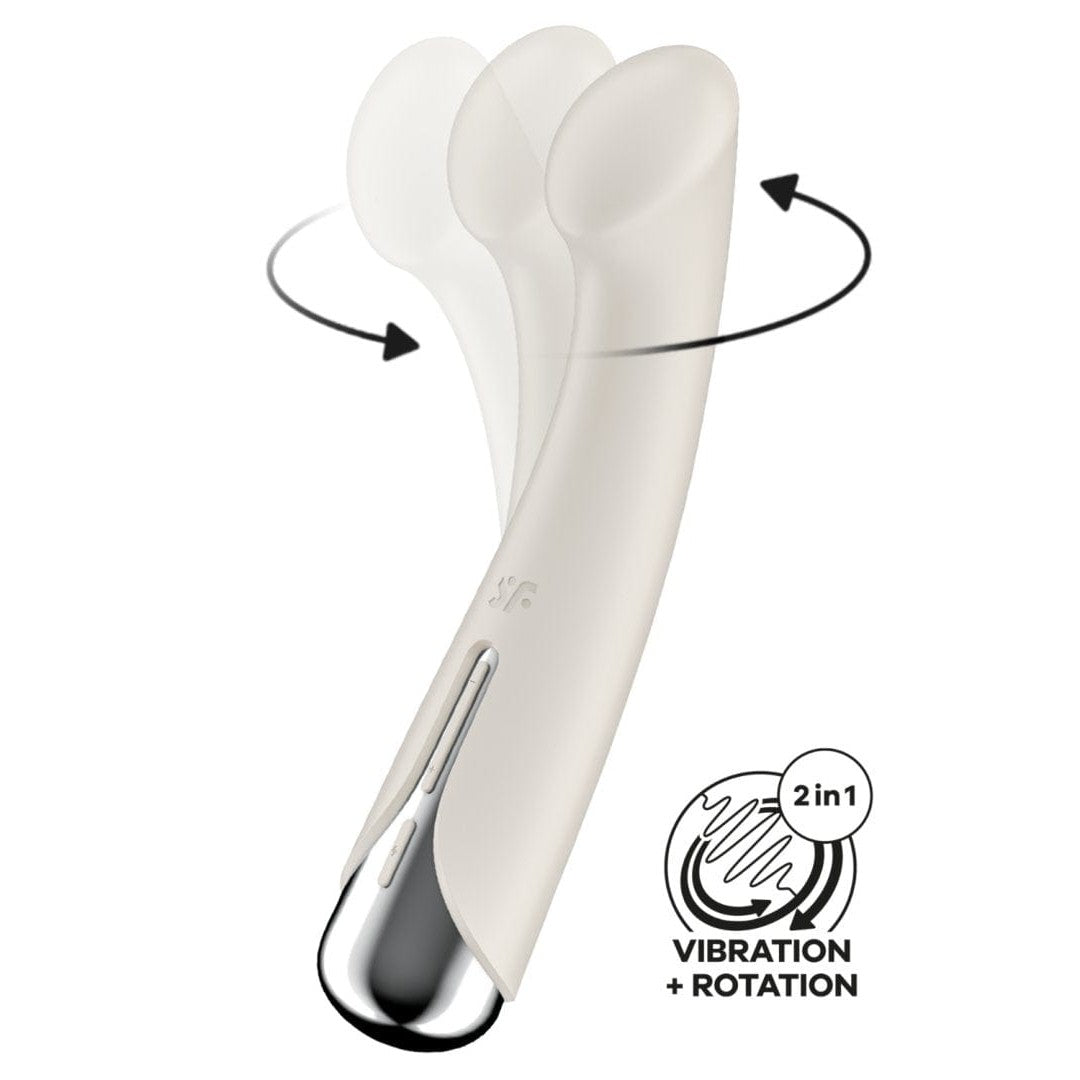 Vibromasseur point G tête rotative blanc USB Spinning g-spot 1 Satisfyer - CC597857