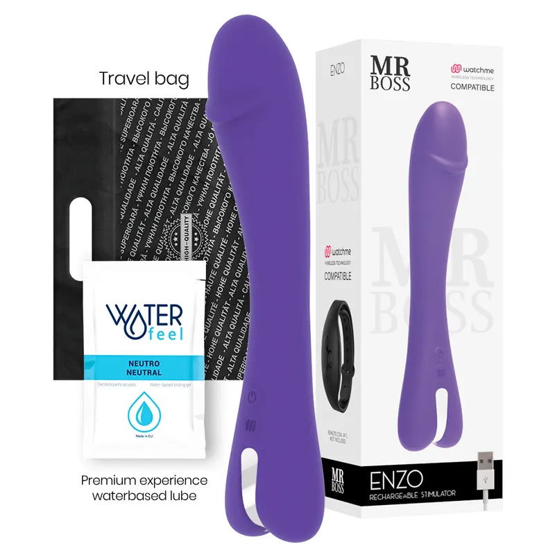 Vibromasseur Puissant Violet En Silicone Rechargeable