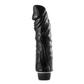 Vibromasseur Réaliste Noir Veiné Avec Molette Réglable
