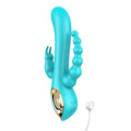 Vibromasseur Rabbit Bleu Triple Stimulation Silicone