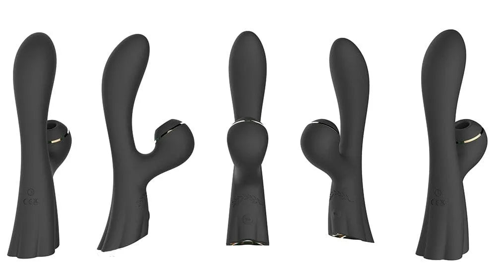 Vibromasseur Rabbit Noir Double Stimulation Silicone