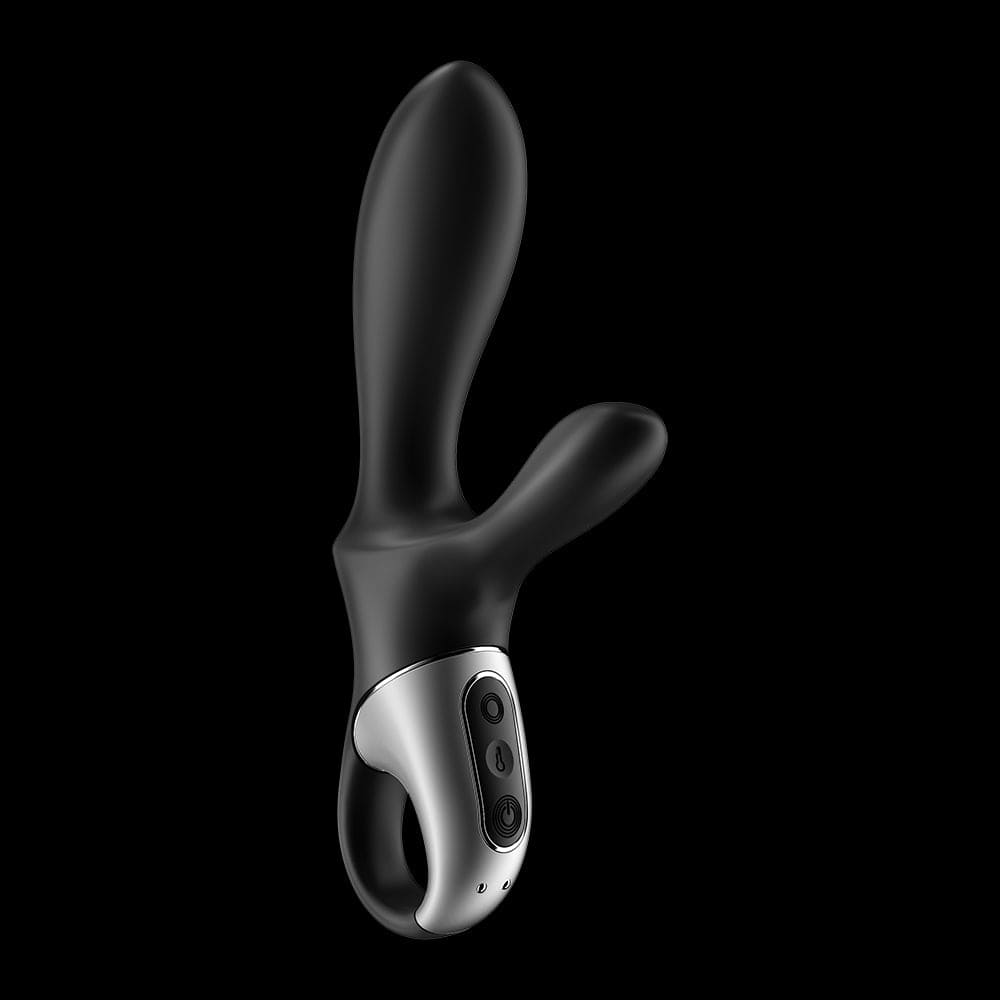 Vibromasseur rabbit noir USB, chauffant et connecté Heat Climax+  Satisfyer - CC597791