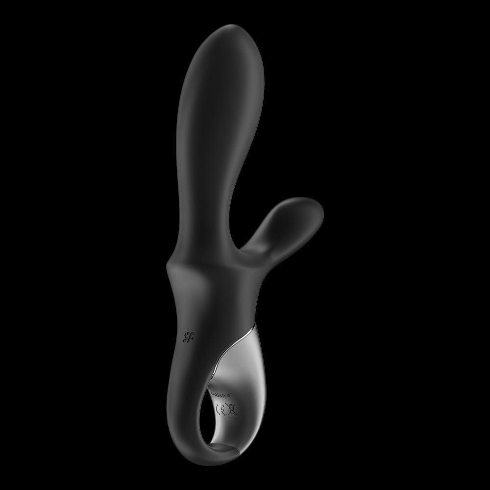 Vibromasseur rabbit noir USB, chauffant et connecté Heat Climax+  Satisfyer - CC597791