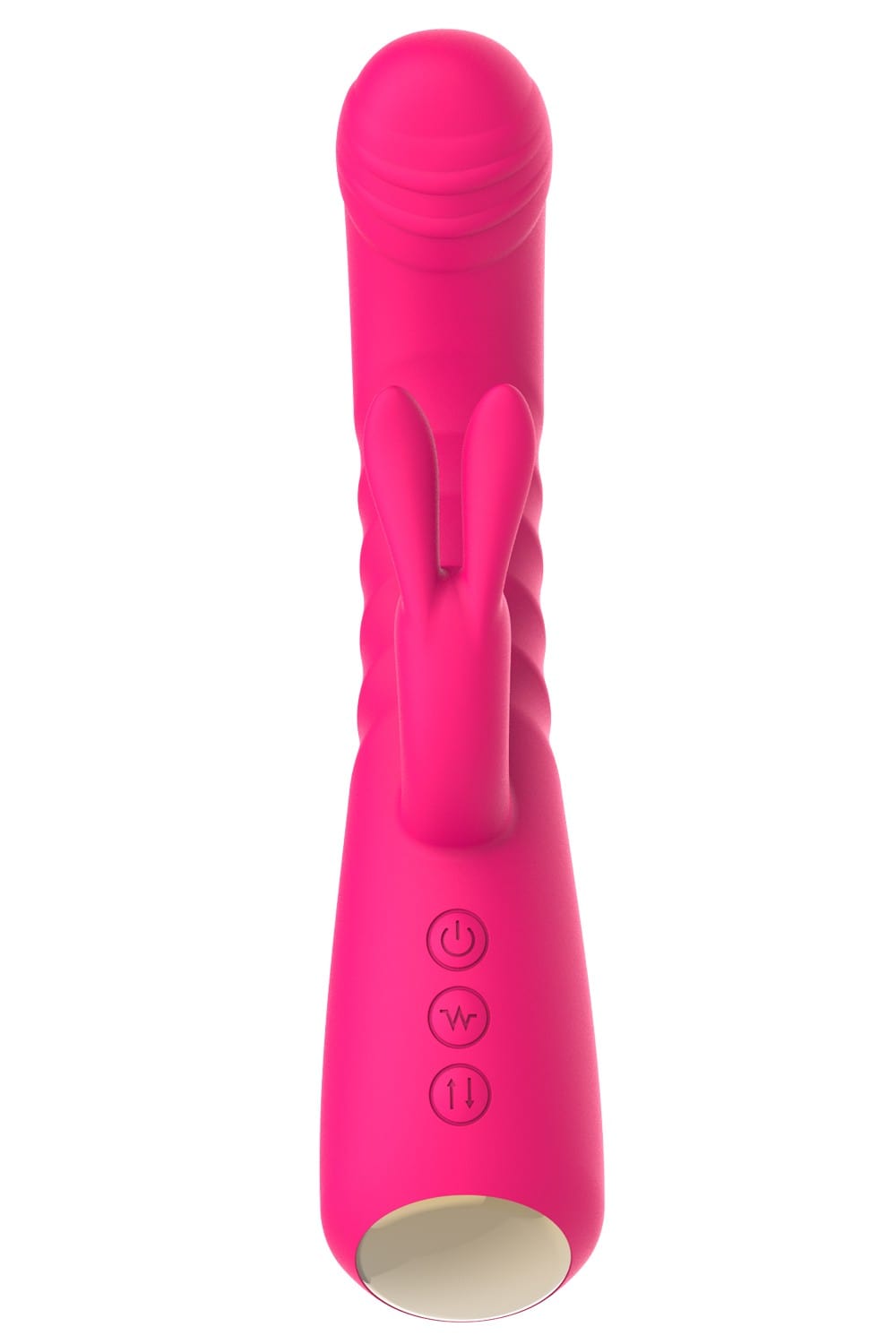 Vibromasseur rabbit rose chauffant avec fonction va-et-vient, USB - WS-NV040