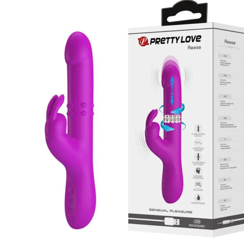 Vibromasseur Rabbit Silicone Violet Multi-Vitesses