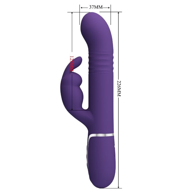 Vibromasseur Rabbit Silicone Violet Rechargeable