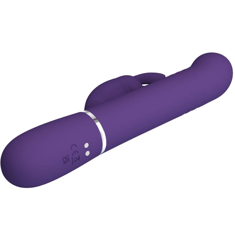 Vibromasseur Rabbit Silicone Violet Rechargeable