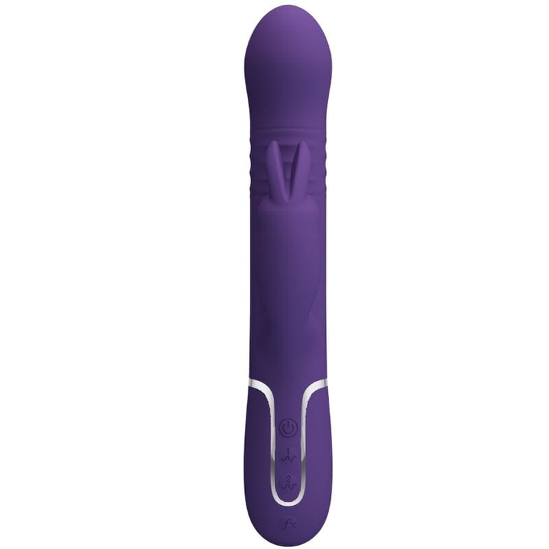 Vibromasseur Rabbit Silicone Violet Rechargeable