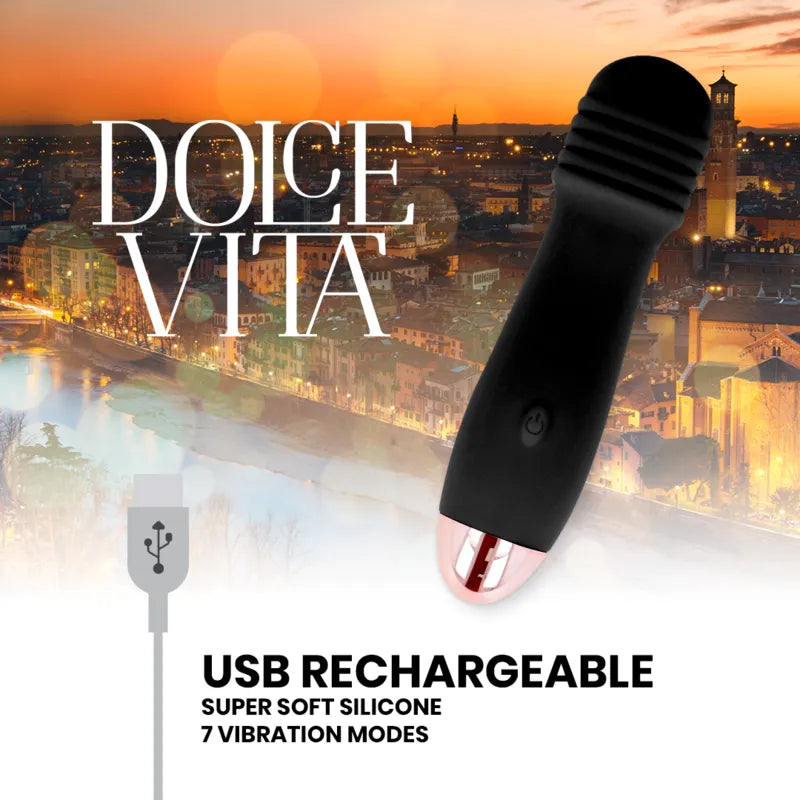 Vibromasseur Rechargeable Silicone Hypoallergénique Dolce Vita