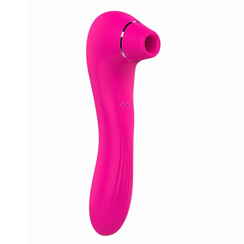 Vibromasseur Rose 2 En 1 Succion Clitoridienne