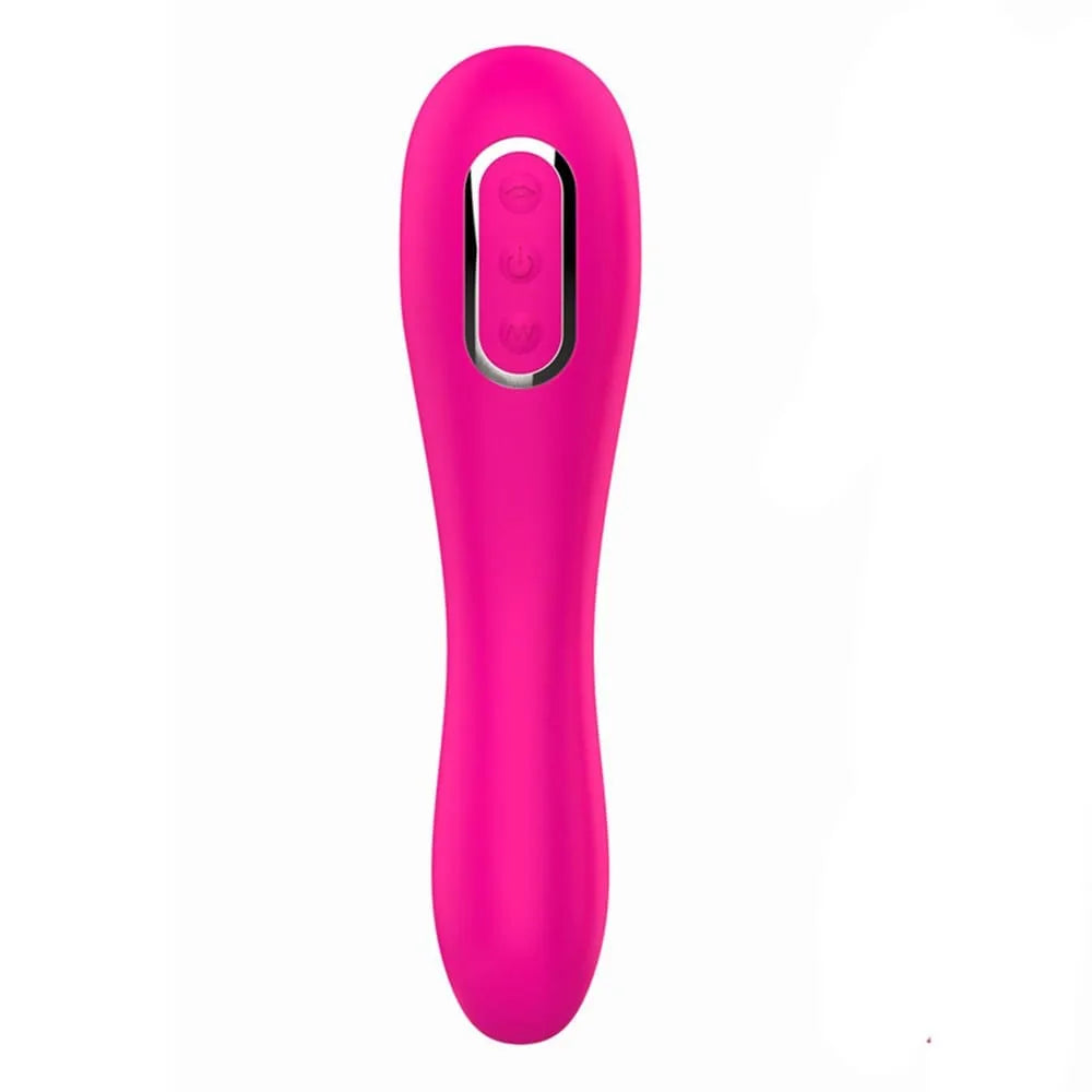 Vibromasseur Rose 2 En 1 Succion Clitoridienne