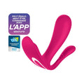 Vibromasseur Rose En Silicone 3 En 1 Avec Application