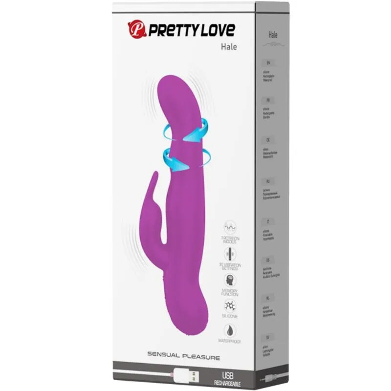 Vibromasseur Rotatif Lilas En Silicone Fda